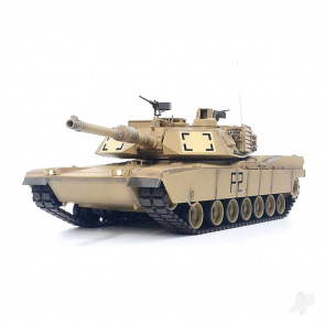 Henglong 1:16 U.S. M1A2 Abrams Tank Infrared Battle System, Shoots, Smoke, Sound, Metal Gearbox, Idler, Drive Wheel, Track