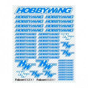HOBBYWING BLUE/WHITE DECAL SHEET