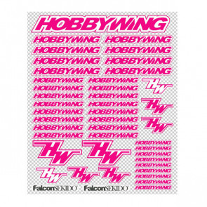 HOBBYWING PINK/WHITE DECAL SHEET