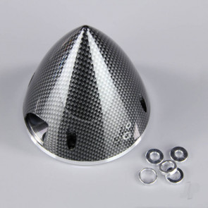 JP 82mm Carbon Look Spinner (with Aluminium Back Plate) For RC Model Plane