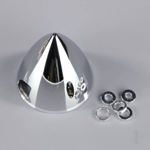 JP 38mm Chrome Look Spinner (with Aluminium Back Plate) For RC Model Plane