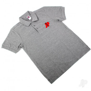 JP RC Polo Shirt Light Grey (Size S) For RC Model Enthusiasts