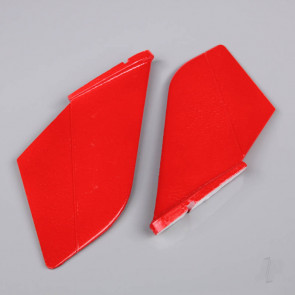 JP Vertical Fin Set Red (Painted with decal) (F-38) RC Plane Spare Parts