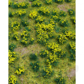 JTT 95605 Flowering Meadow Yellow, 5"x7", Sheet For Scenic Diorama Model Trains