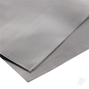 K&S 16130 Aluminium Corrugated Sheet 5" x 7" x .002" (HO Scale) (2 pcs)