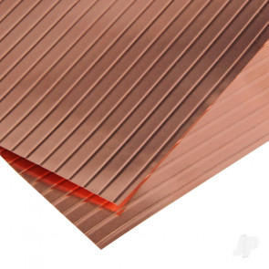 K&S 16144 Crimped Copper Corrugated Sheet 5" x 7" x .187" (2 pcs)