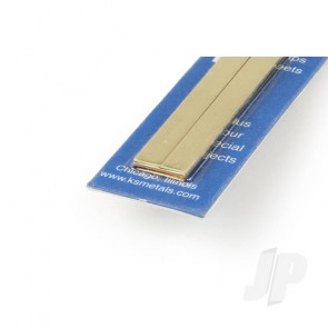 K&S 5078 Bendable Soft Flat Brass Bar Strips 1/4" & 1/2" x 12" x .032" (2 each)