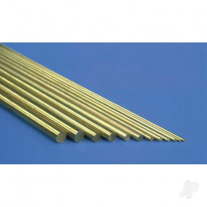 K&S 8158 Solid Brass Rod .114" & .081" & .072" x 12" (1 each)