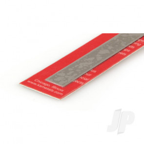 K&S 87163 Stainless Steel Sheet Plate Flat Bar 1/2" x 12" x .023"/24ga. (1 pcs)