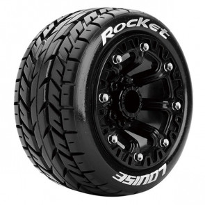 Louise RC ST-Rocket 1/16 Soft TRX 1:16 E-Revo Front & Rear Wheels & Tyres (Pair)