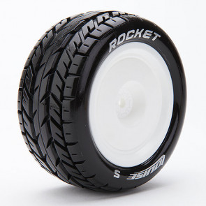 Louise RC E-Rocket 1/10 4WD/Rear Soft Kyosho (12mm Hex) Wheels & Tyres (Pair)