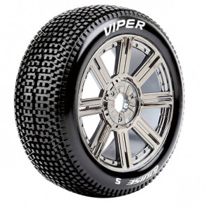 Louise RC B-Viper 1/8 Soft (17mm Hex) Wheels & Tyres (Pair)