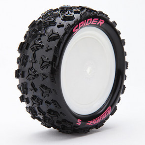 Louise RC E-Spider 1/10 4WD/Front Soft Kyosho (12mm Hex) Wheels & Tyres (Pair)