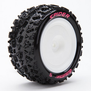 Louise RC E-Spider 1/10 4WD/Rear Soft Kyosho (12mm Hex) Wheels & Tyres (Pair)