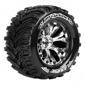 Louise RC MT-Cyclone 1/10 Soft GP Jato 2WD Front (Bearing) Wheels & Tyres (Pair)