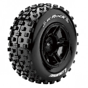Louise RC SC-Rock 1/10 Front Soft TRX Slash Front Wheels & Tyres (Pair)