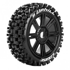 Louise RC B-Uphill Soft (17mm Hex) 1/8 RC Buggy Wheels & Tyres (Pair)