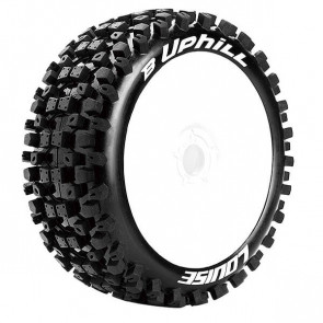 Louise RC B-Uphill 1/8 Soft (17mm Hex) Wheels & Tyres (Pair)