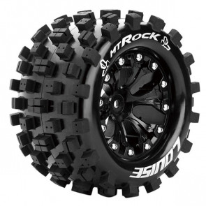 Louise RC MT-Rock 1/10 Soft GP Jato 2WD Front (Bearing) Wheels & Tyres (Pair)