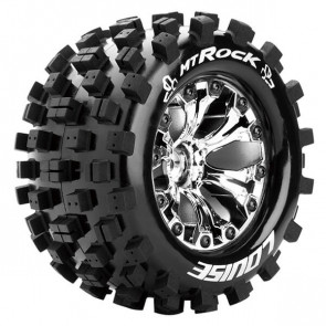 Louise RC MT-Rock 1/10 Soft GP Jato 2WD Front (Bearing) Wheels & Tyres (Pair)