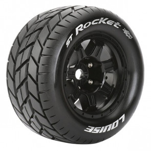 Louise RC ST-Rocket 1/8 Sport 0 ET (17mm Hex) E-Revo Wheels & Tyres (Pair)