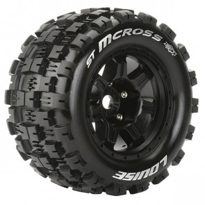 Louise RC ST-Mcross 1/8 Sport 1/2 ET (17mm Hex) E-R Wheels & Tyres (Pair)