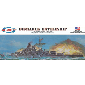 Atlantis Models 1:600 Bismarck German Battleship 16 Inch Plastic Model Kit