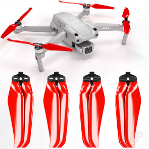 Master Airscrew STEALTH Propeller Props Set - Red - DJI Air 2S RC Drone