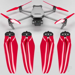 Master Airscrew 9.4x5.3 STEALTH Prop Set x4 Red - DJI Mavic 3 RC Drone