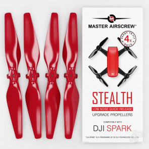 Master Airscrew STEALTH Propeller Props Set Red - DJI Spark Drone