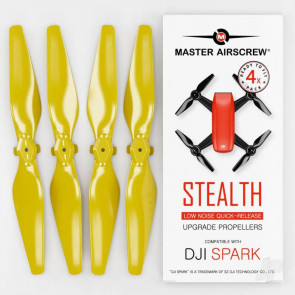 Master Airscrew STEALTH Propeller Props Set Yellow - DJI Spark Drone