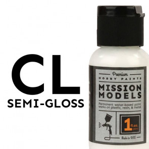 Mission Models Semi Gloss Clear Coat (1oz) Acrylic Airbrush Paint