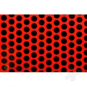 Oracover Fun-1 2m Red/Black Covering for RC Model Planes