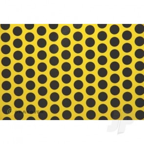Oracover Fun-1 2m Yellow/Black Covering for RC Model Planes