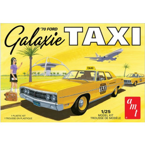 AMT 1:25 1963 Ford Galaxie American Yellow Taxi Car Plastic Kit