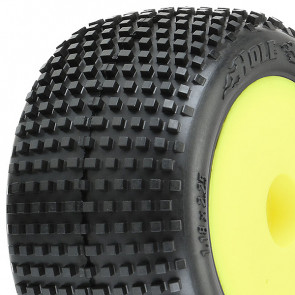 Proline Holeshot Tyres Mini-T 2.0 Mounted On Yellow Wheels