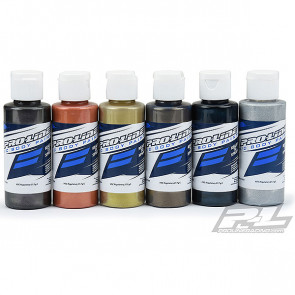 PROLINE RC CAR BODY PAINT PURE METAL 6 PACK (6x60ml) For Airbrush