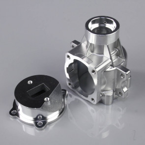 RCGF Stinger Engine Parts - Crankcase Lower & Backplate (26cc Side Exhaust)