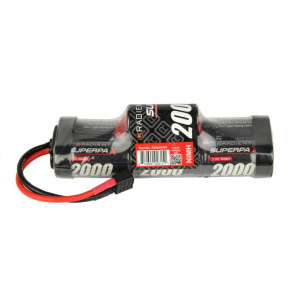 Superpax 7-Cell SC 2000mAh 8.4V NiMH Hump Battery Pack with Deans T-style Plug 