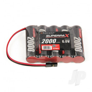 Radient NiMH Battery 6.0V 2000mAh AA SBS-Flat Rx Pack