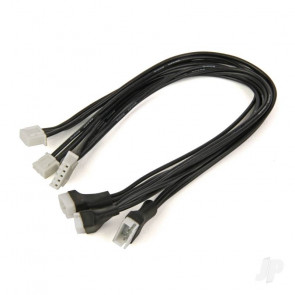 Radient Balance Cable Extensions, Black 230mm, 2S, 3S, 4S LiPo, JST-XH 
