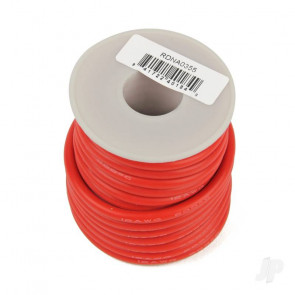 Radient Silicone Wire, 12ga, 1062 Strand, 25ft Red 