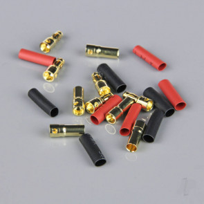 Radient 3.5mm Gold Connector Pairs including Heat Shrink (5 pcs) 