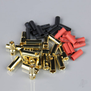 Radient 5.5mm Gold Connector Pairs including Heat Shrink (10 pcs) 