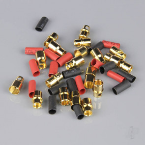 Radient 8.0mm Gold Connector Pairs including Heat Shrink (10 pcs) 