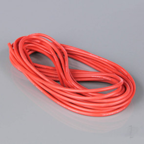 Radient Silicone Wire, 12AWG, 680 Strand, 25ft / 7.5m Red (on a roll) 