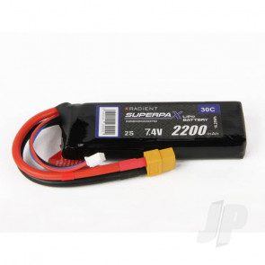 Radient LiPo Battery 2S 2200mAh 7.4V 30C XT60 Connector Plug
