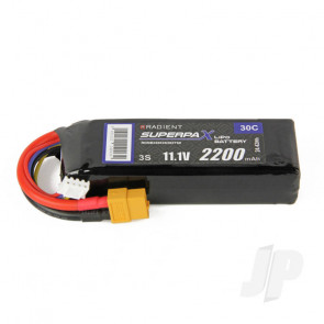 Radient 2200mAh 3S 11.1v 30C RC LiPo Battery w/XT60 Connector Plug