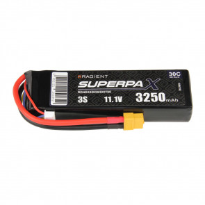 Radient 3250mAh 3S 11.1v 30C RC LiPo Battery w/ XT60 Connector Plug