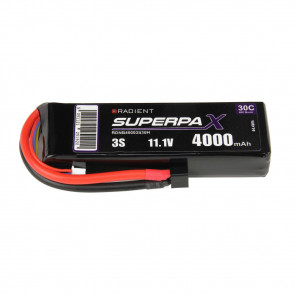 Radient 4000mAh 3S 11.1v 30C RC LiPo Battery w/ Deans (HCT) Connector Plug